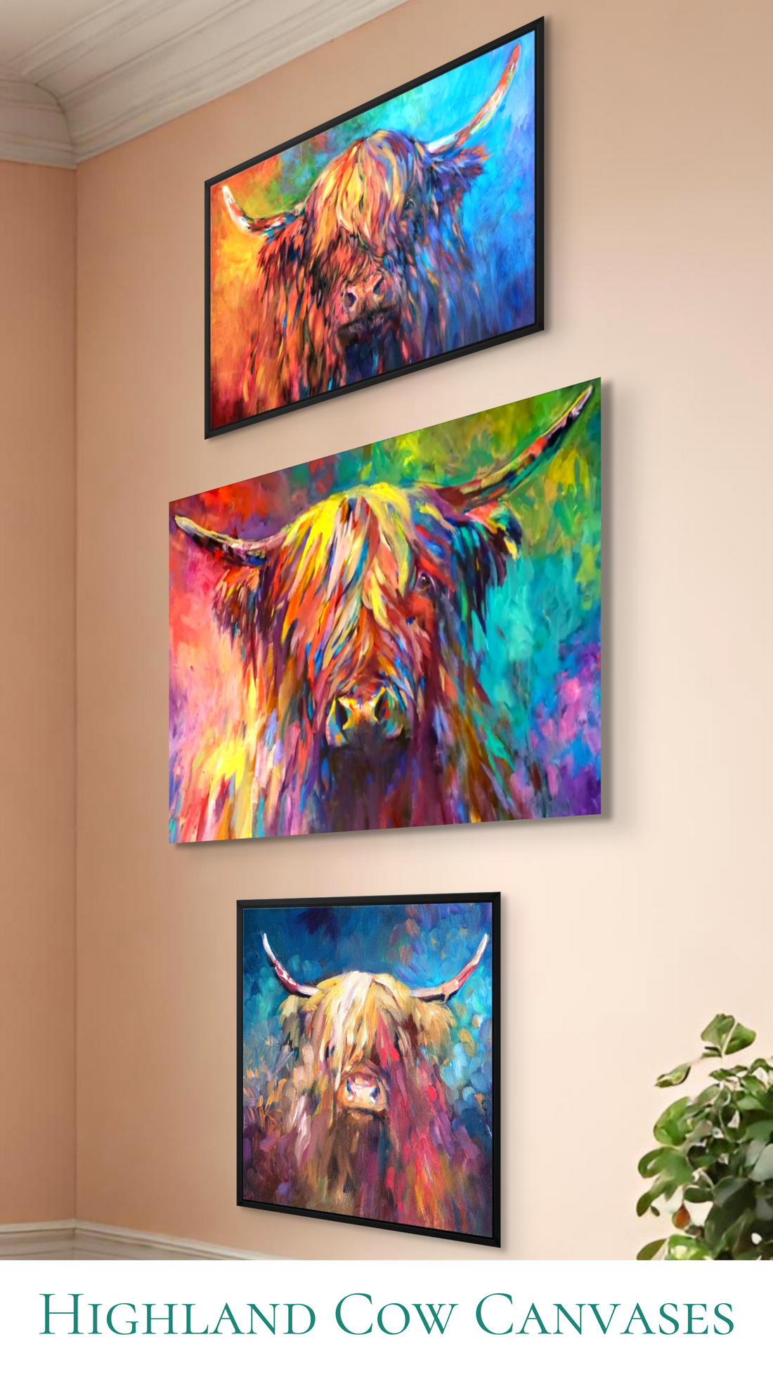 Cows Around! - Treat your home to a little Animal Magic - Highland Cow canvas prints!