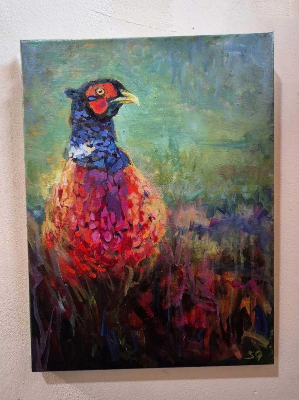 'Henri' Original Pheasant Painting in Acrylics 40 x 30 cm