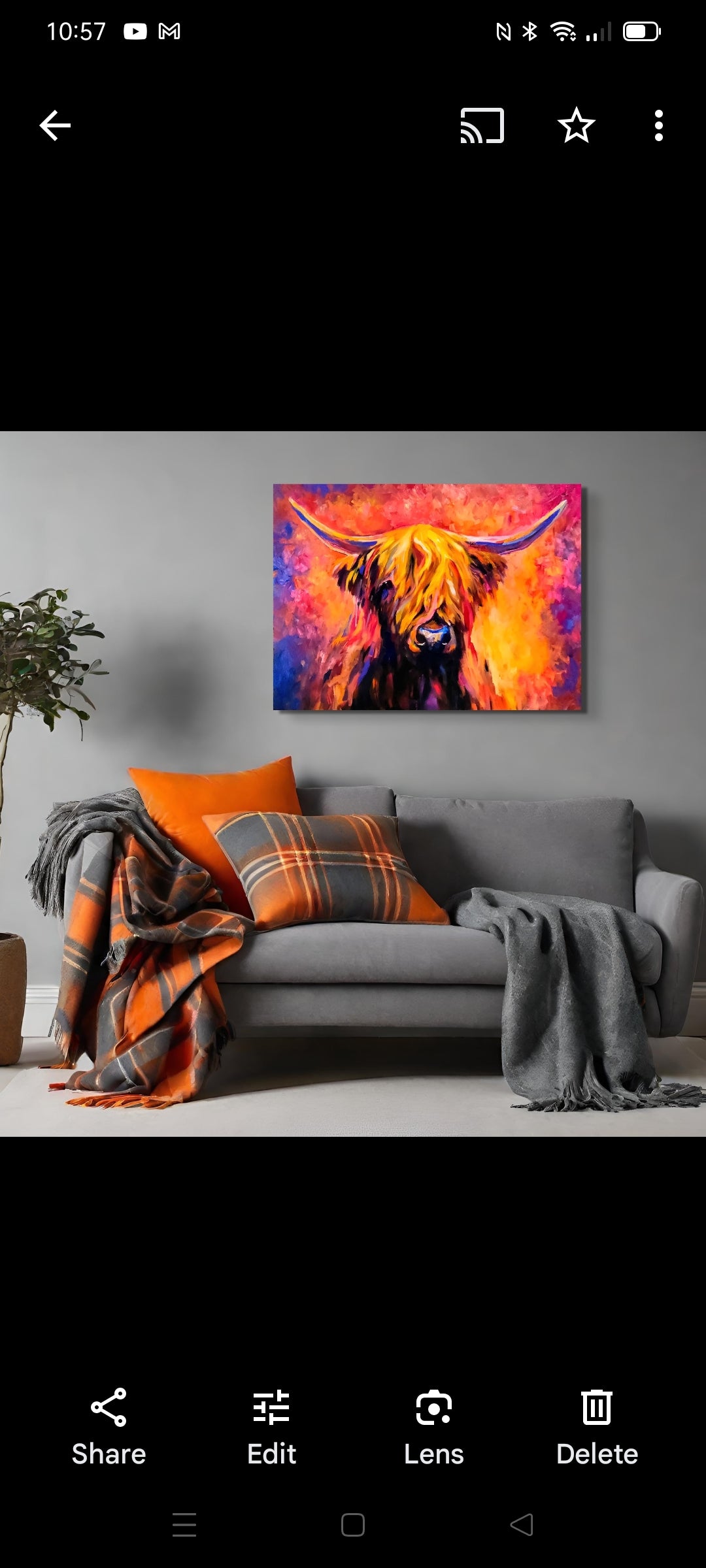 Lochinver - Original Highland Cow Oil Painting - 80 x 100 cm /30 x 40 "