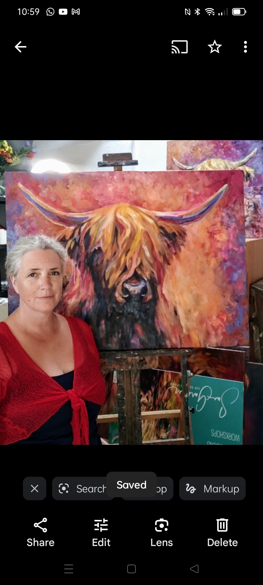 Lochinver - Original Highland Cow Oil Painting - 80 x 100 cm /30 x 40 "