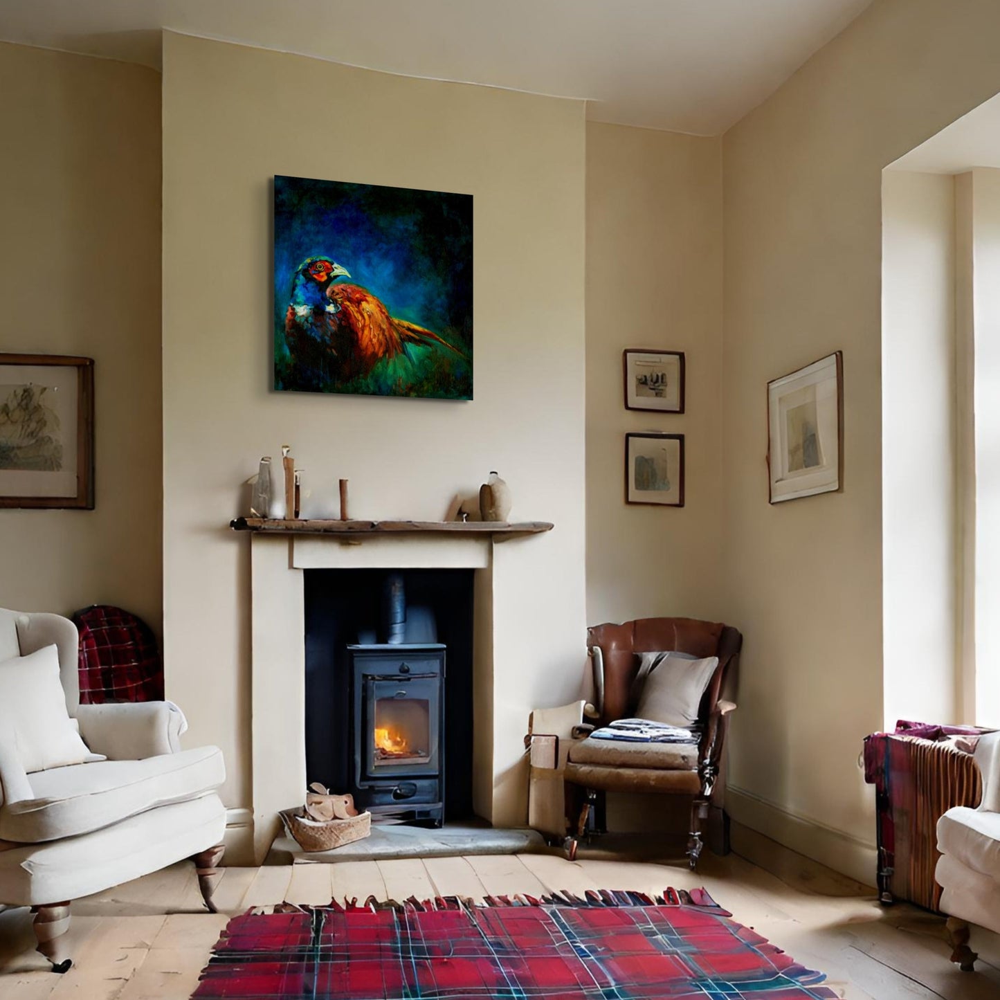 canvas print of a pheasant