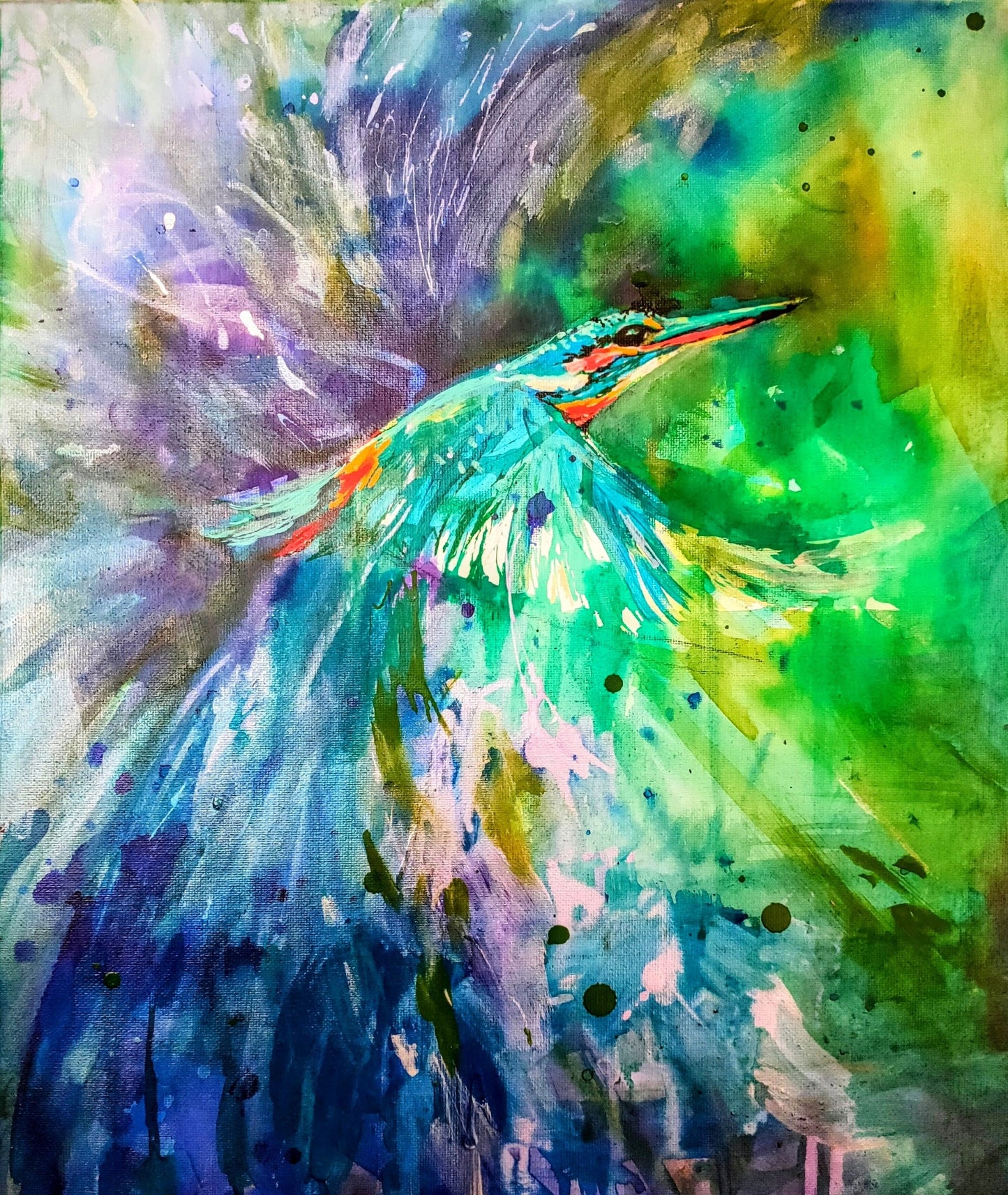 flying kingfisher art