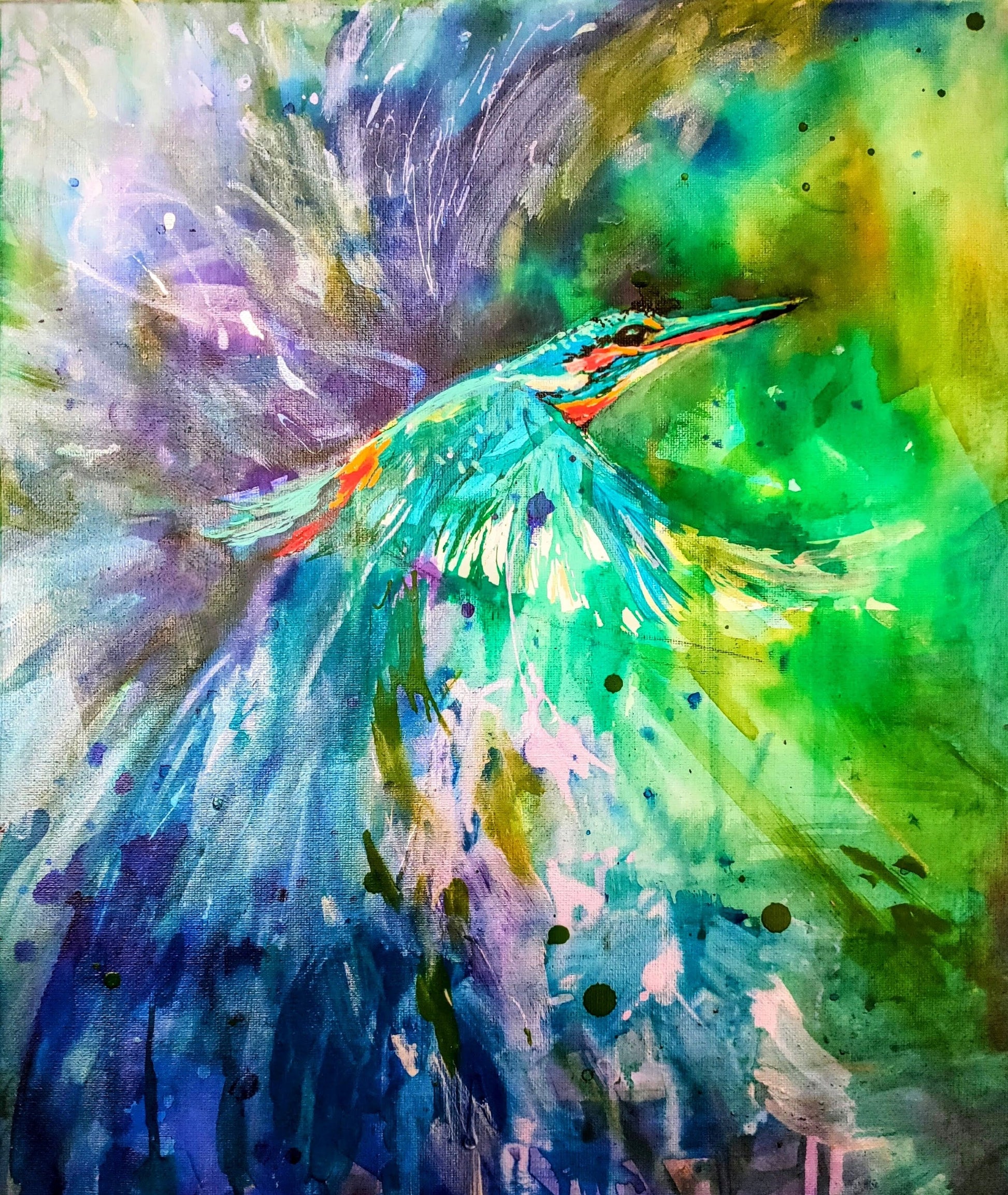 flying kingfisher art