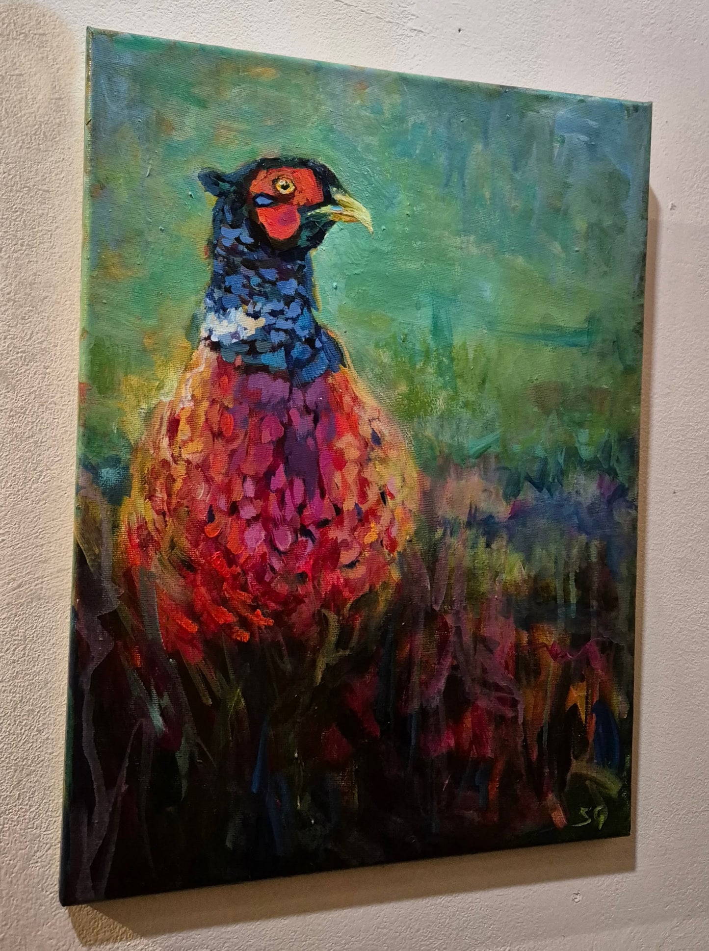 'Henri' Original Pheasant Painting in Acrylics 40 x 30 cm