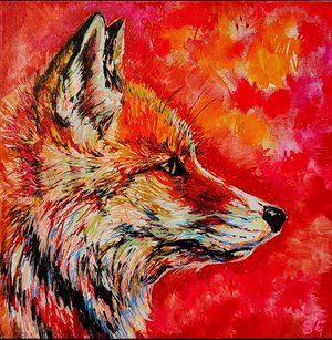 small fox painting 