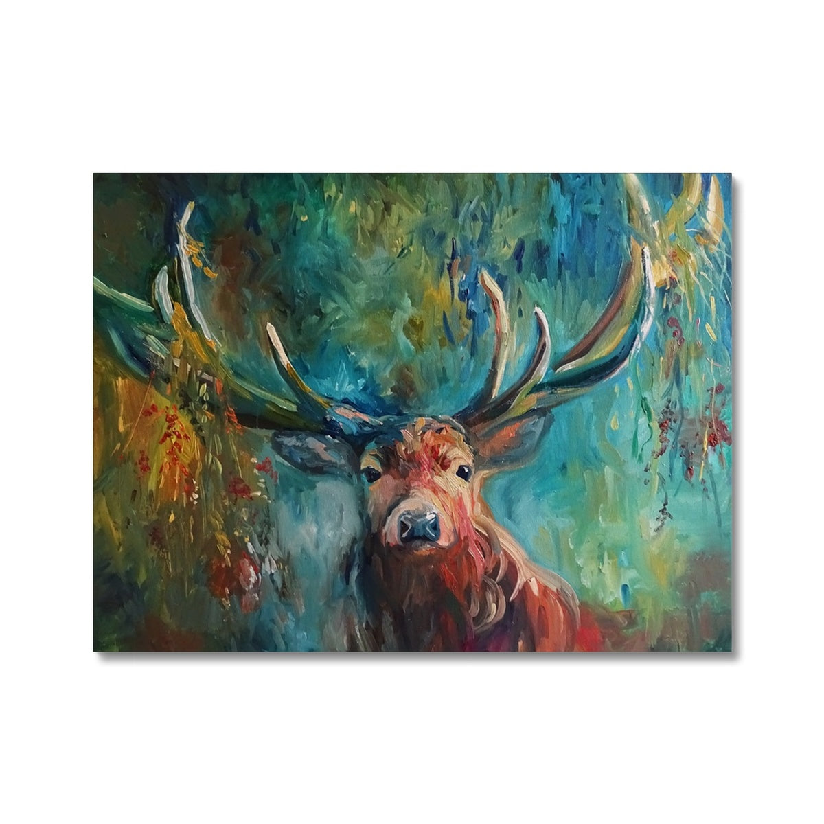 picture of a stag with woodland 