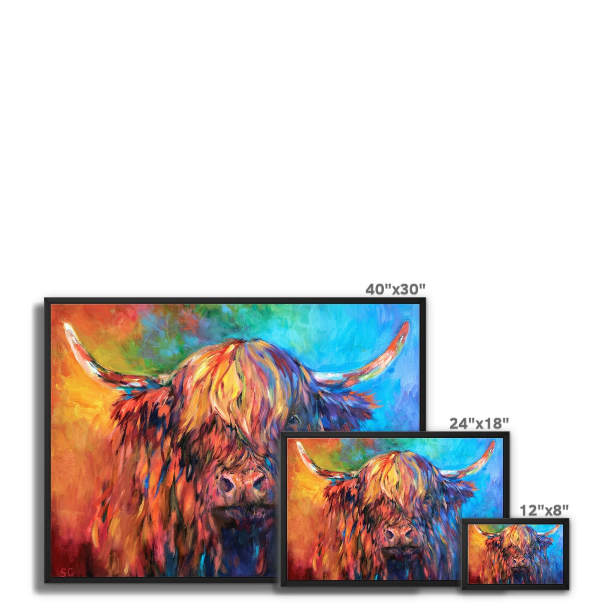 Glendevon - Highland Cow Framed Canvas