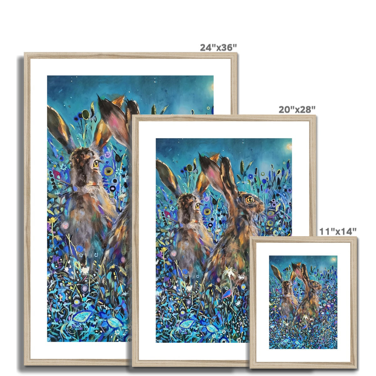 Enchanted Garden - Hares Framed & Mounted Print