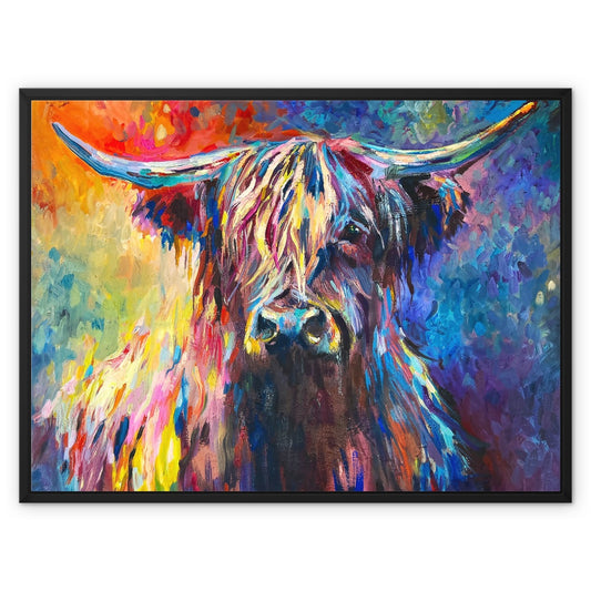 Highland Cow Framed Canvas