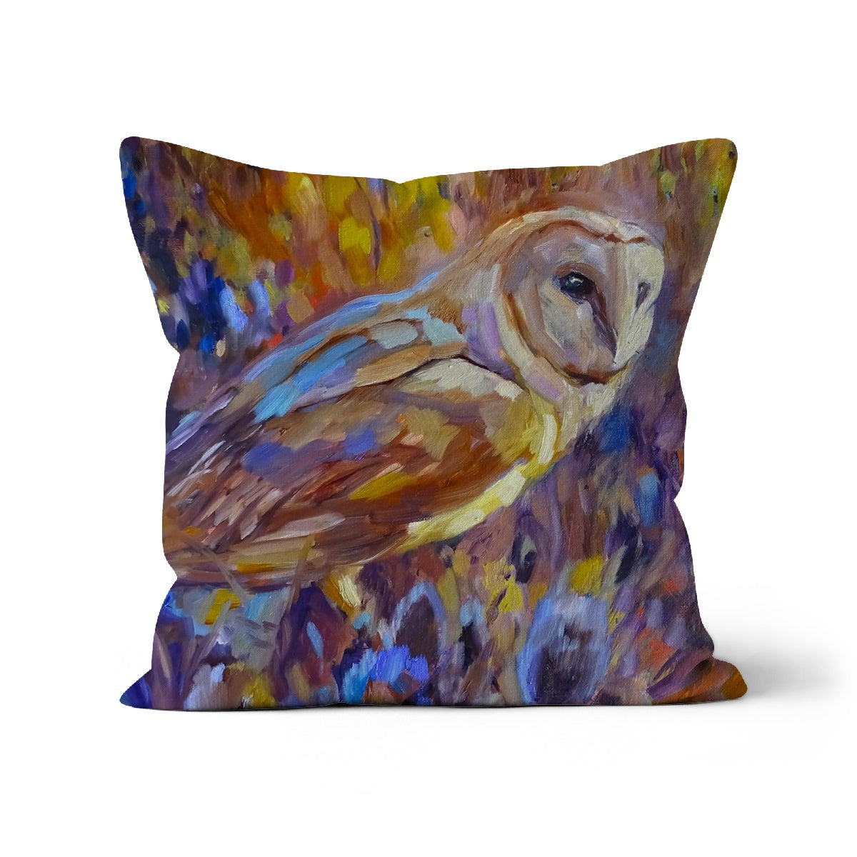 Barn Owl and Teazels Cushion