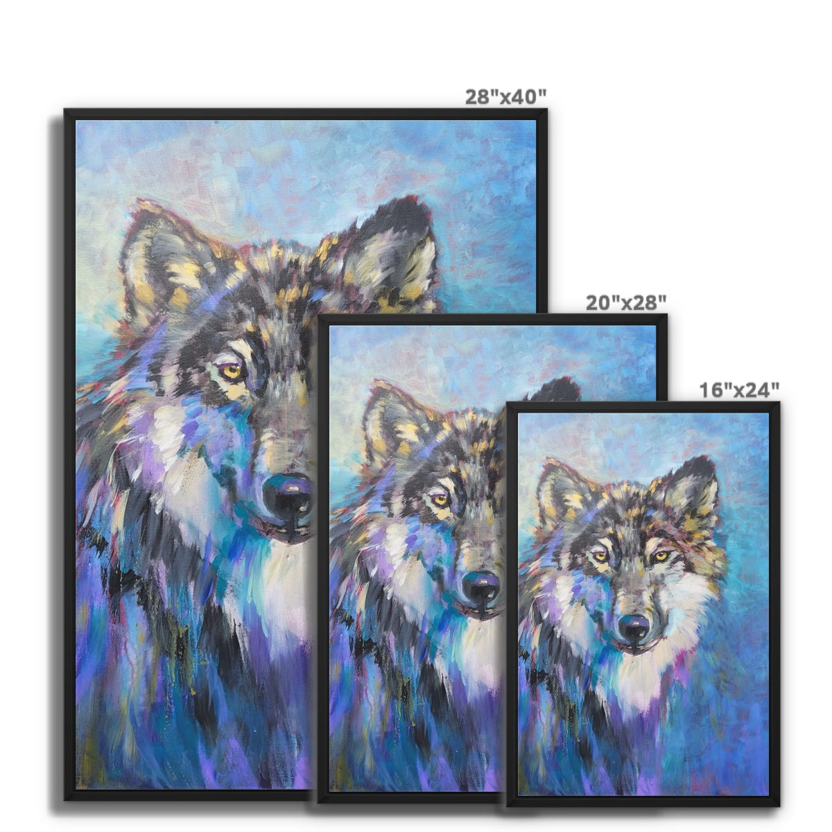 Ice Wolf Framed Canvas