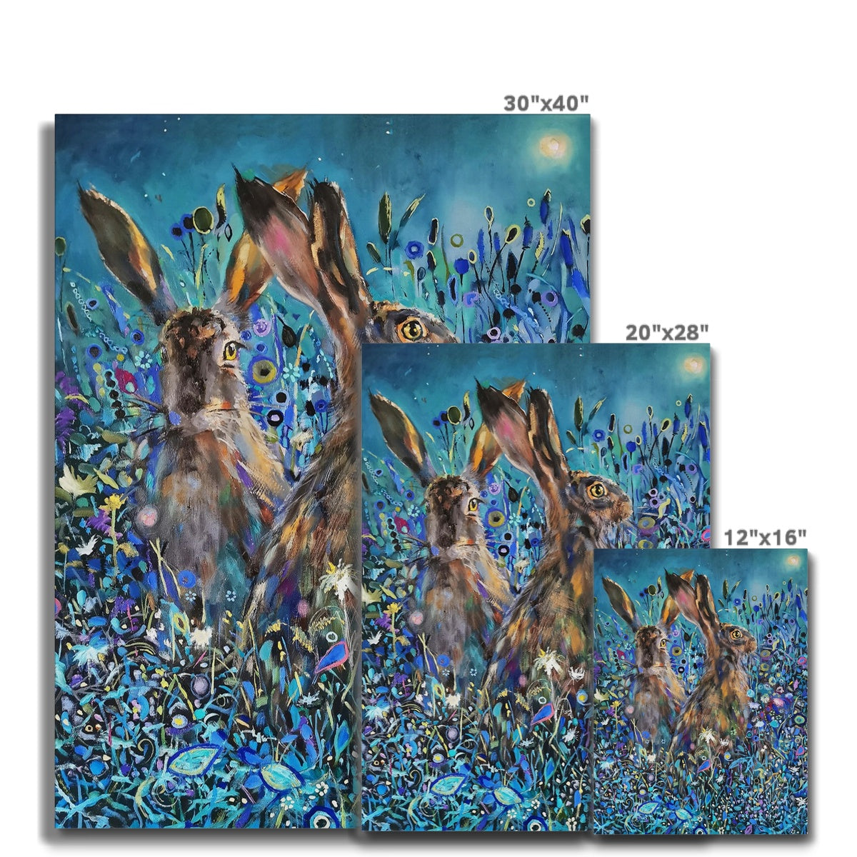 Enchanted Garden - Hares Canvas
