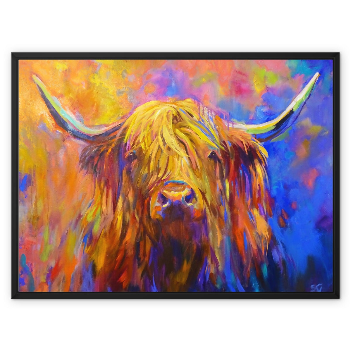 highland cow famed art