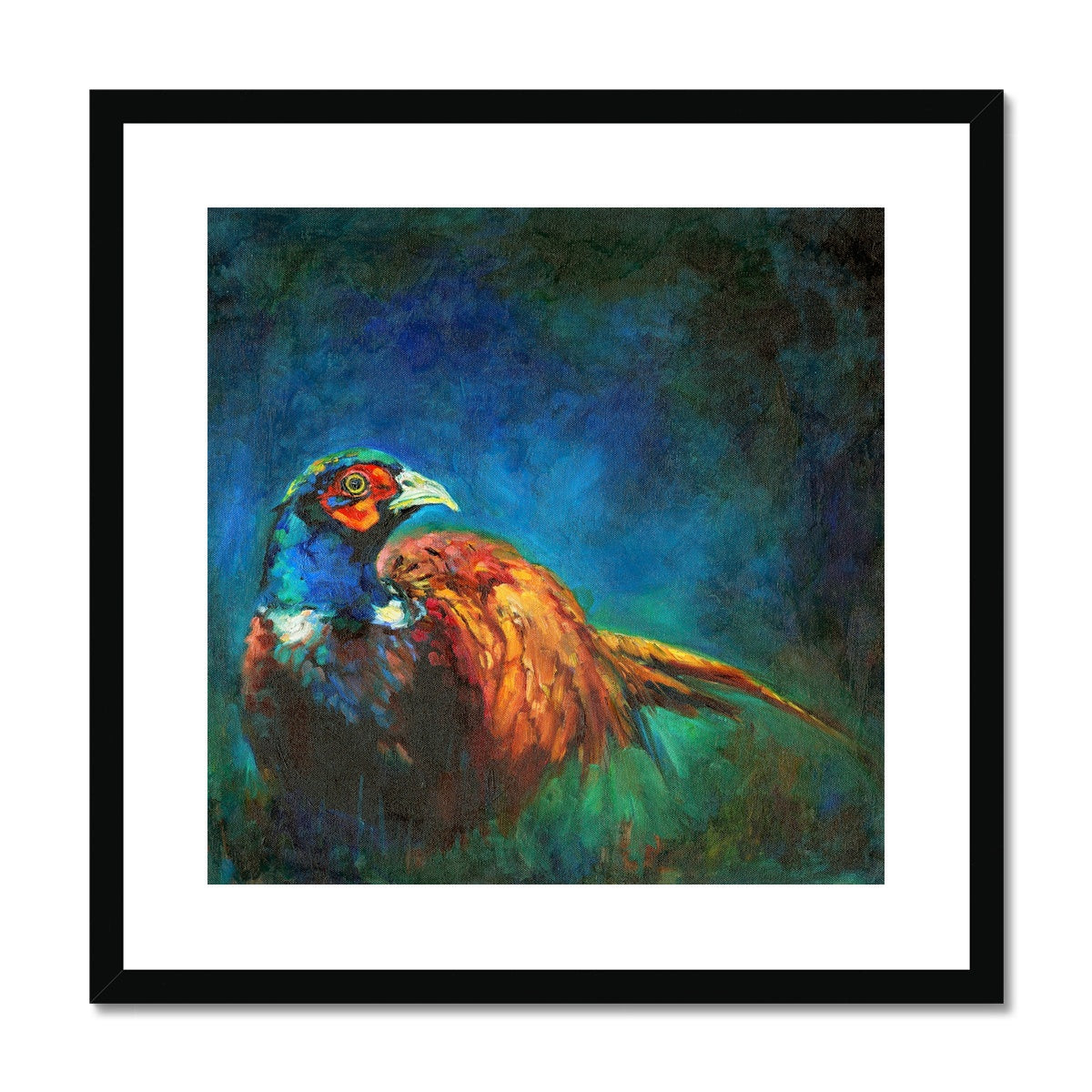 Glowing Pheasant Framed & Mounted Print