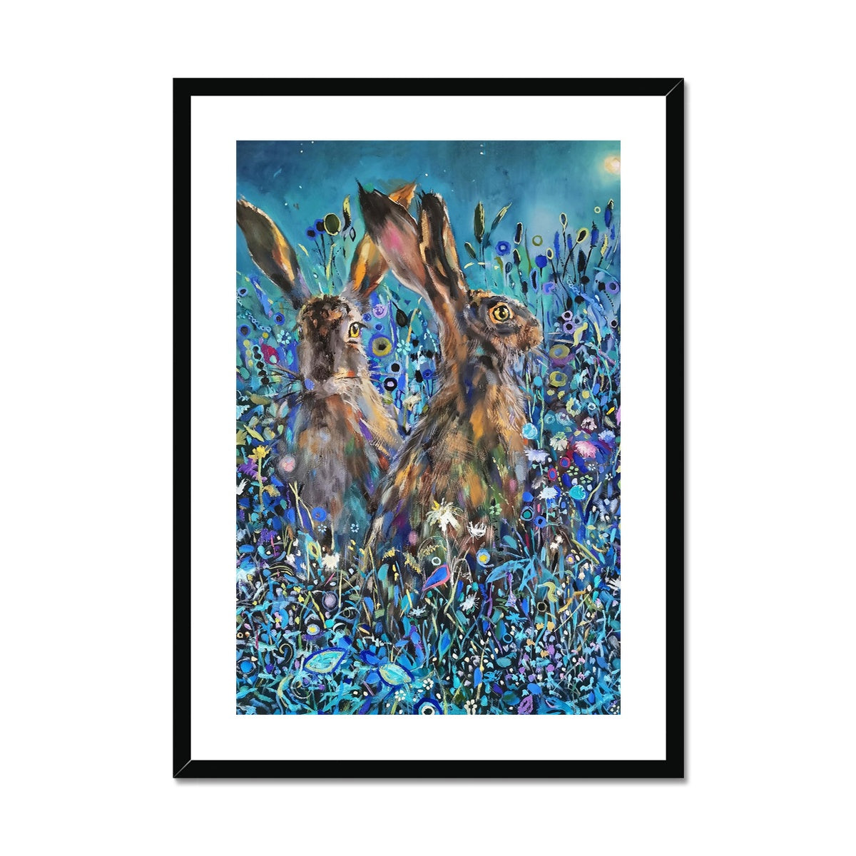 Enchanted Garden - Hares Framed & Mounted Print