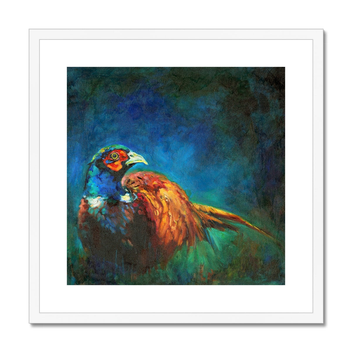 Glowing Pheasant Framed & Mounted Print