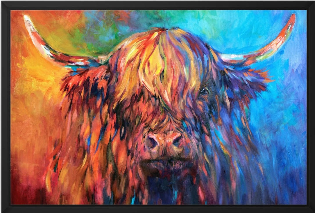 Glendevon - Highland Cow Framed Canvas