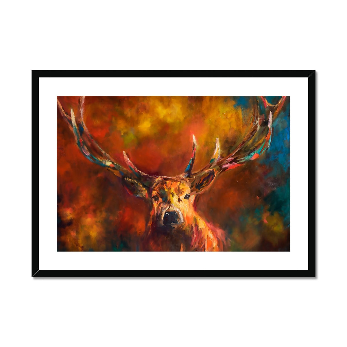 Autumn Stag - Framed & Mounted Print