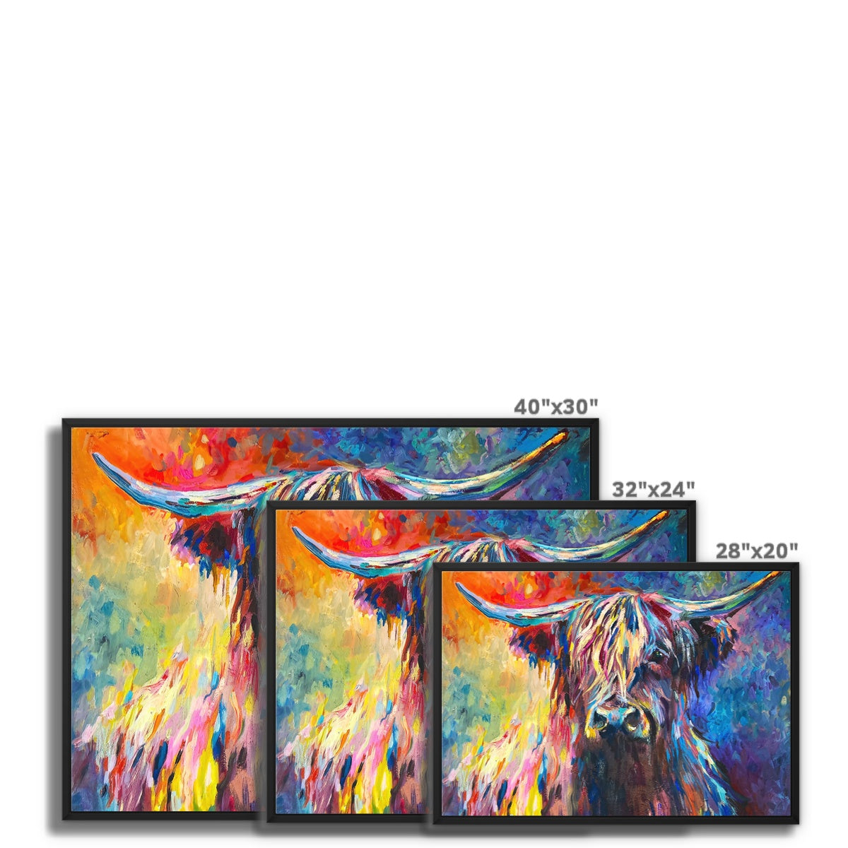 Highland Cow Framed Canvas