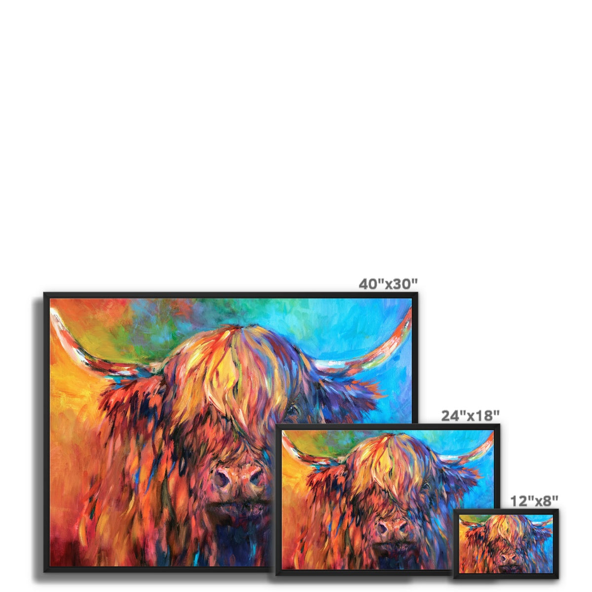 Glendevon - Highland Cow Framed Canvas