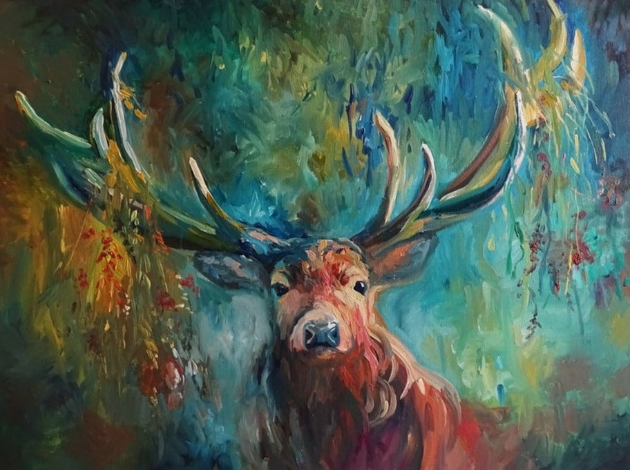 stag deer art print