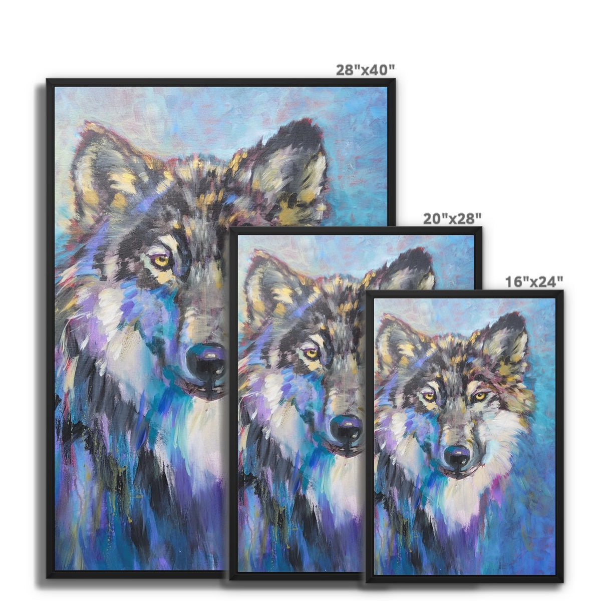 Ice Wolf Framed Canvas