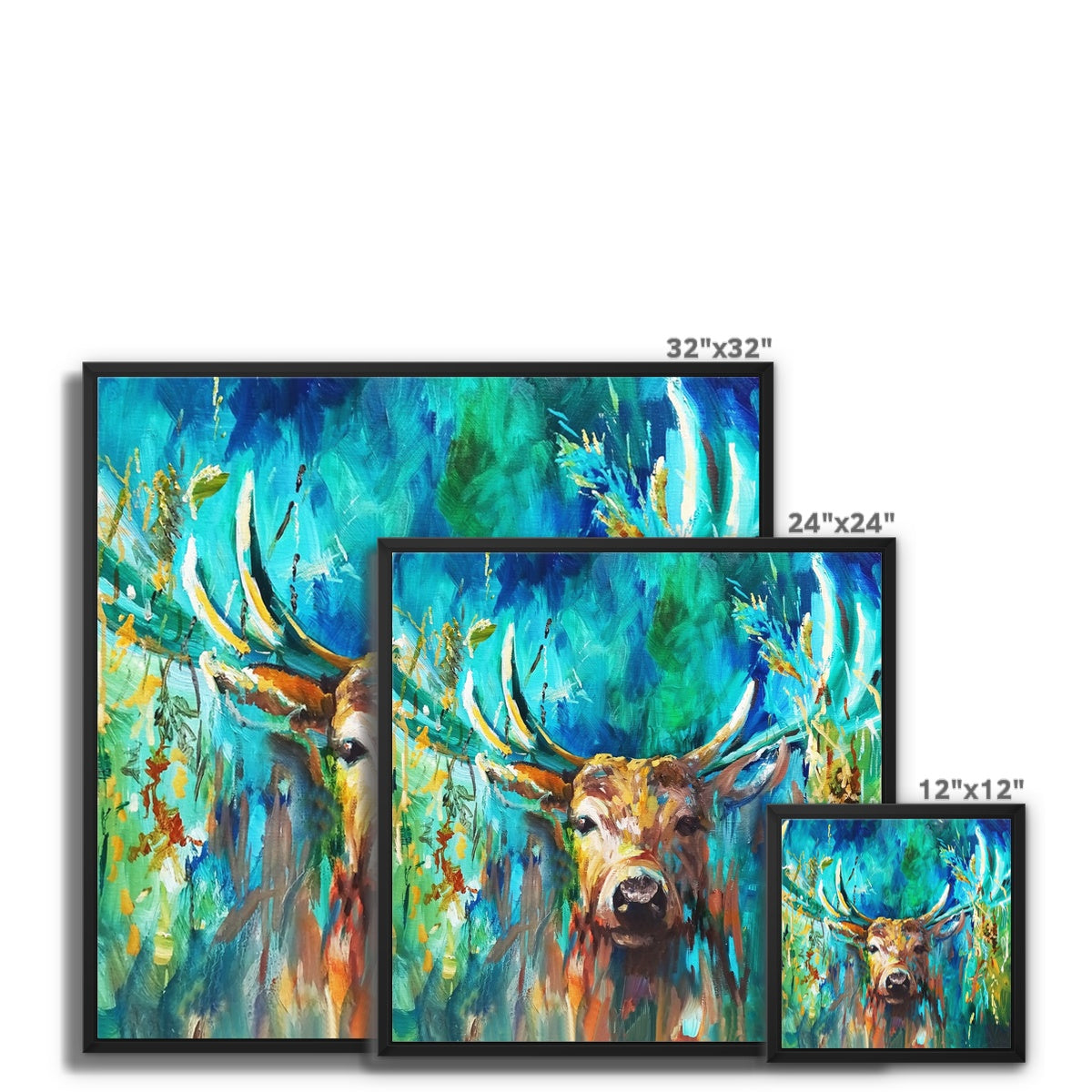 stag painting framed sue gardner