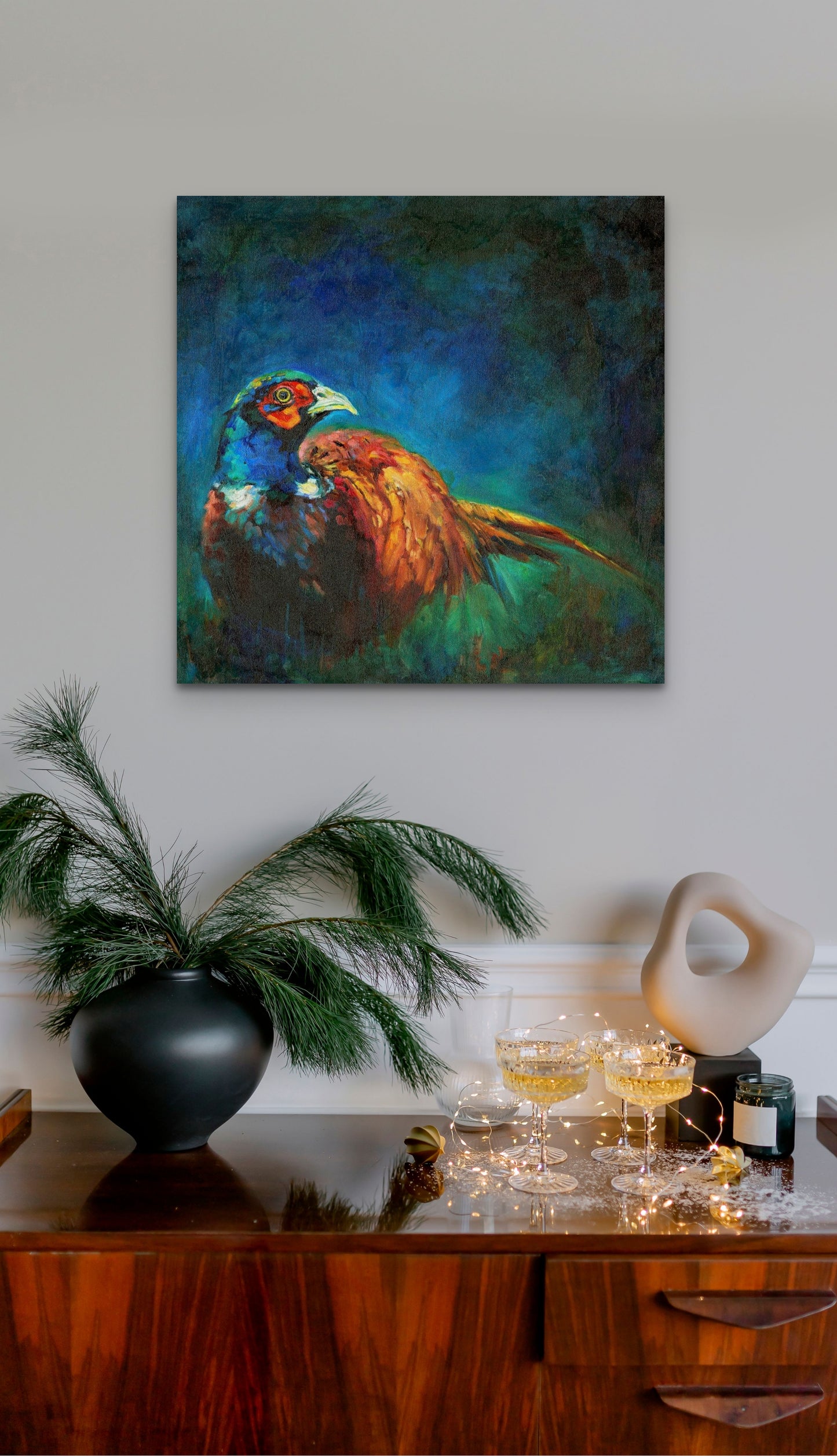Glowing  - Pheasant Canvas